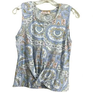 Harlow & Rose Soft‎ Colored Paisley Tank Top Size Small (S)